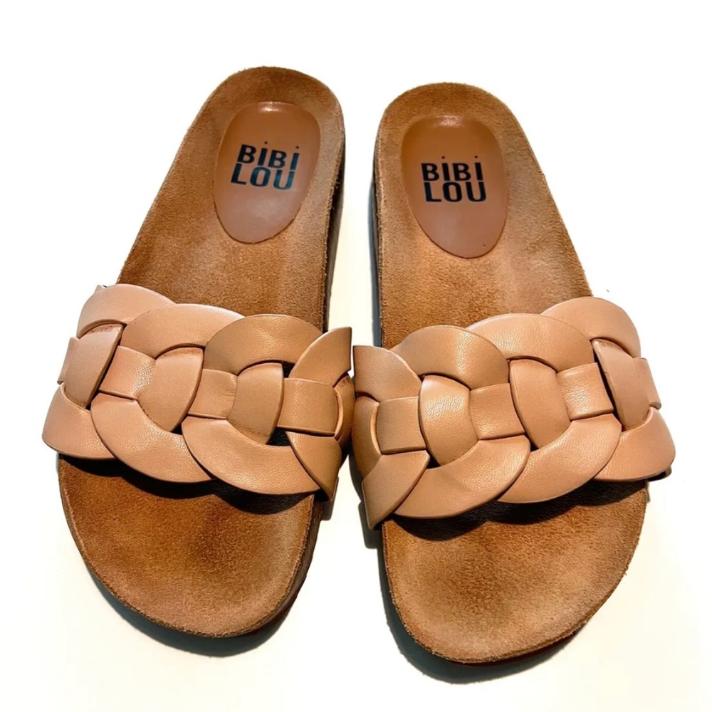 Bibi Lou leather slides, size 6